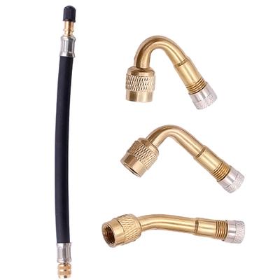 Car Motorcycle Air Pump, Air Hose, Air Valve, 45° + 90° + 135° Brass