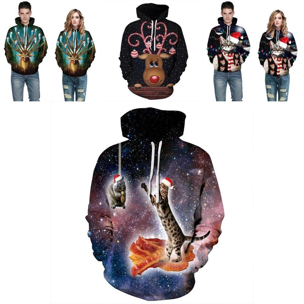 Unisex Christmas 3d Graphic Print Hoodie Sweatshirt With Soft And Comfortable Material
