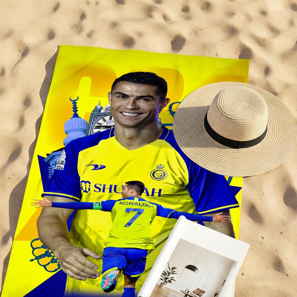 Stern C-Cristiano Super R-Ronaldo-S CR7 Handtuch für Schwimmen Yoga Fitnessstudio Schnelltrocknend Weich und hautfreundlich Strandtücher Ganzjahres