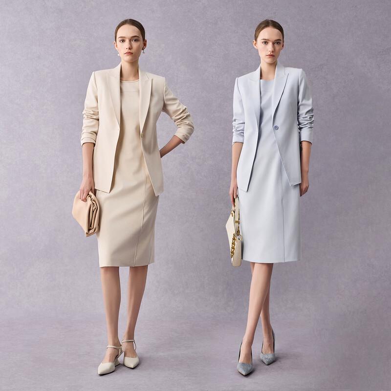 LadyS Elite Women's Solid Slim-Fit Suit Set