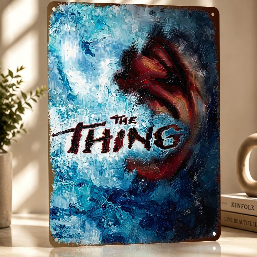 The Thing D Texture Printed Poster Custom Vintage Metal Tin Plate Sign for Wall Art Bathroom Decor Room Luxury Decoration Home