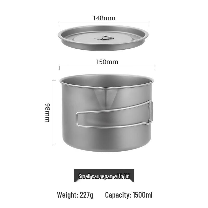NuFeng Ultra-Light Foldable Travel Soup Pot with Lid