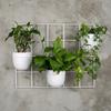 Modern Metal Wall Flower Stand Hedera 3 White - Scandinavian Trellis for Wall-Mounted Pots, Modular Plant Panel Vertical Garden