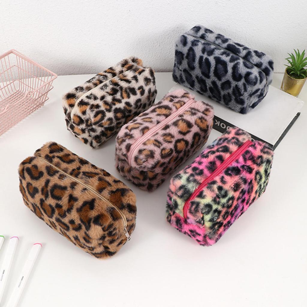 Leopard Makeup Bags for Women Soft Travel Cosmetic Bag Organizer Case Lady Girls Make Up Case Necessaries Handbags Case