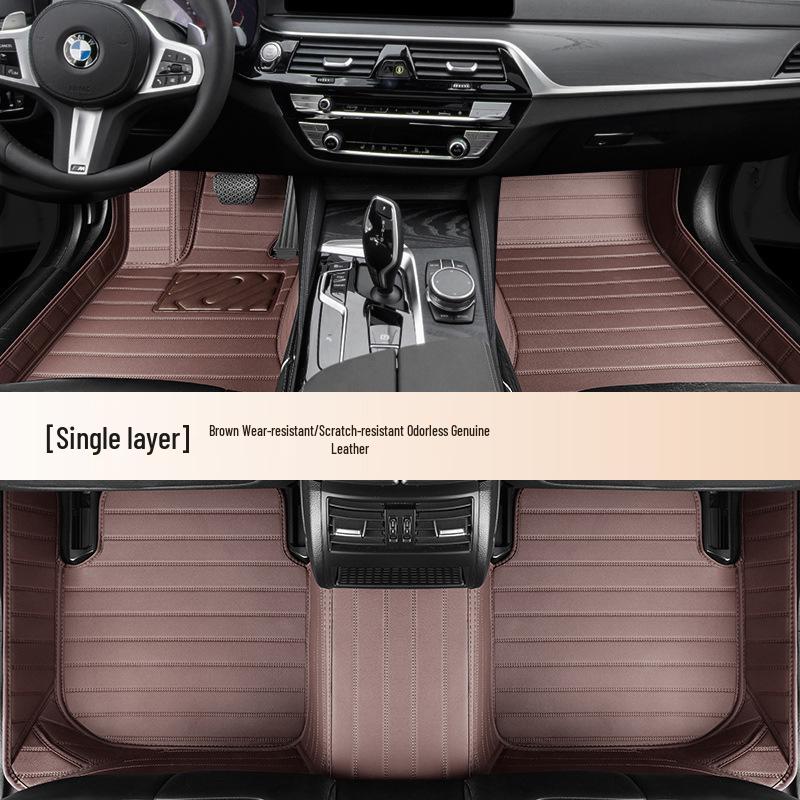 Full Coverage Genuine Leather Starry Sky Car Floor Mats - Double Layered for Thousands of Models