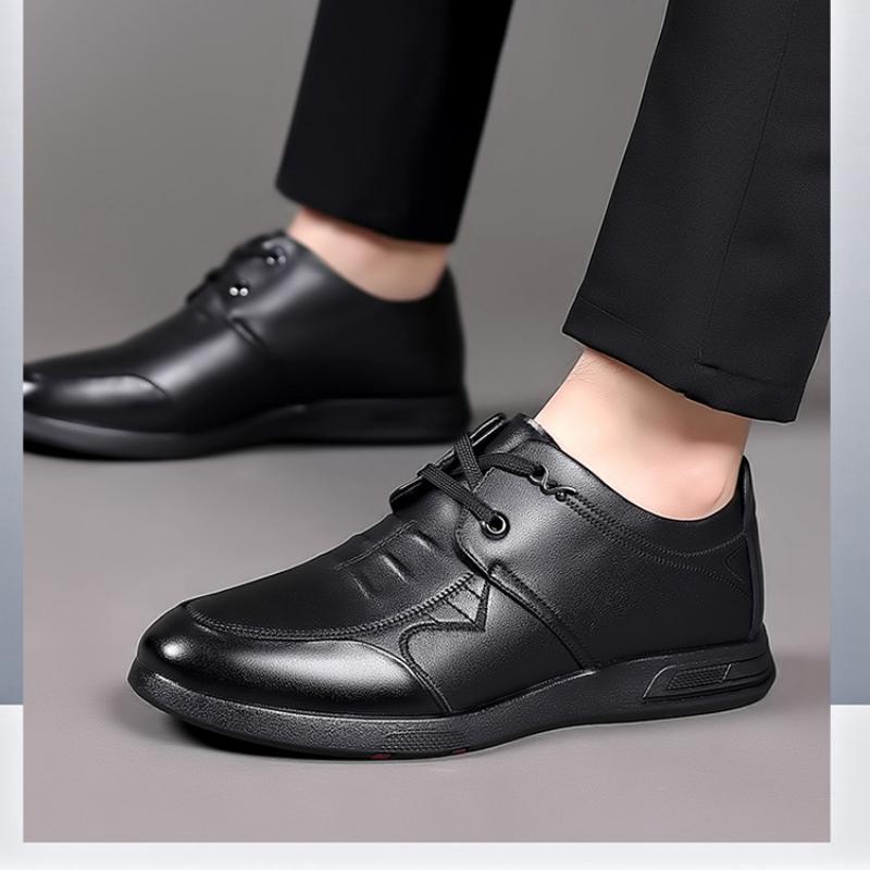 Jarní podzimní boty z hovězí kůže pro muže Móda s měkkou podrážkou Ležérní pánské mokasíny Designové černé britské pánské kožené boty