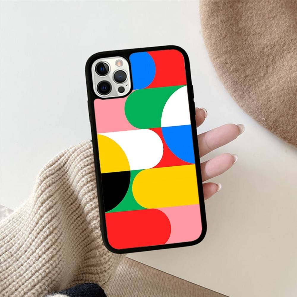 Geometric Bauhaus Art Phone Case For IPhone 17 Pro 16 Plus 16 Pro Max 15 14 13 12 11 PC+TPU Back Cover