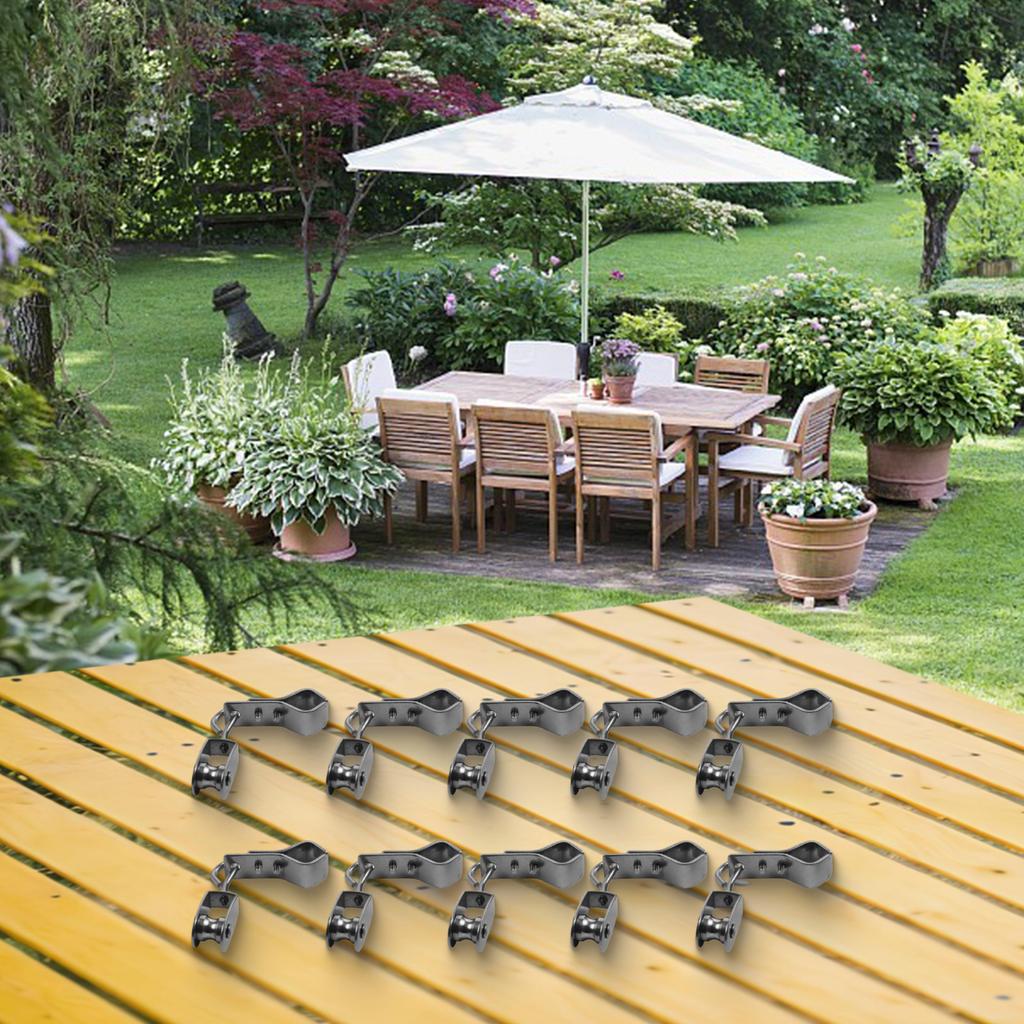 10pcs Pulley Hanging Pipe Clamps Wave Shade Sail Hardware For Indoor Pergolas Wave Canopy Shade Sail Installation Accessories