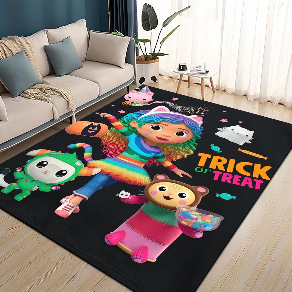 Style New Gabbys Dollhouse Cartoon Girl Gift Carpet Rug for Living Room Bedroom Home Sofa Decoration,kids Non Slip Floor Mat