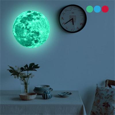 3D Large Fluorescent Removable Dark Wall In The Moon 20cm Αυτοκόλλητο Glow Αυτοκόλλητο τοίχου