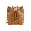 New MCM Soft Berlin Drawstring Bag Mini Visetos Cognac MWDAABF03CO001