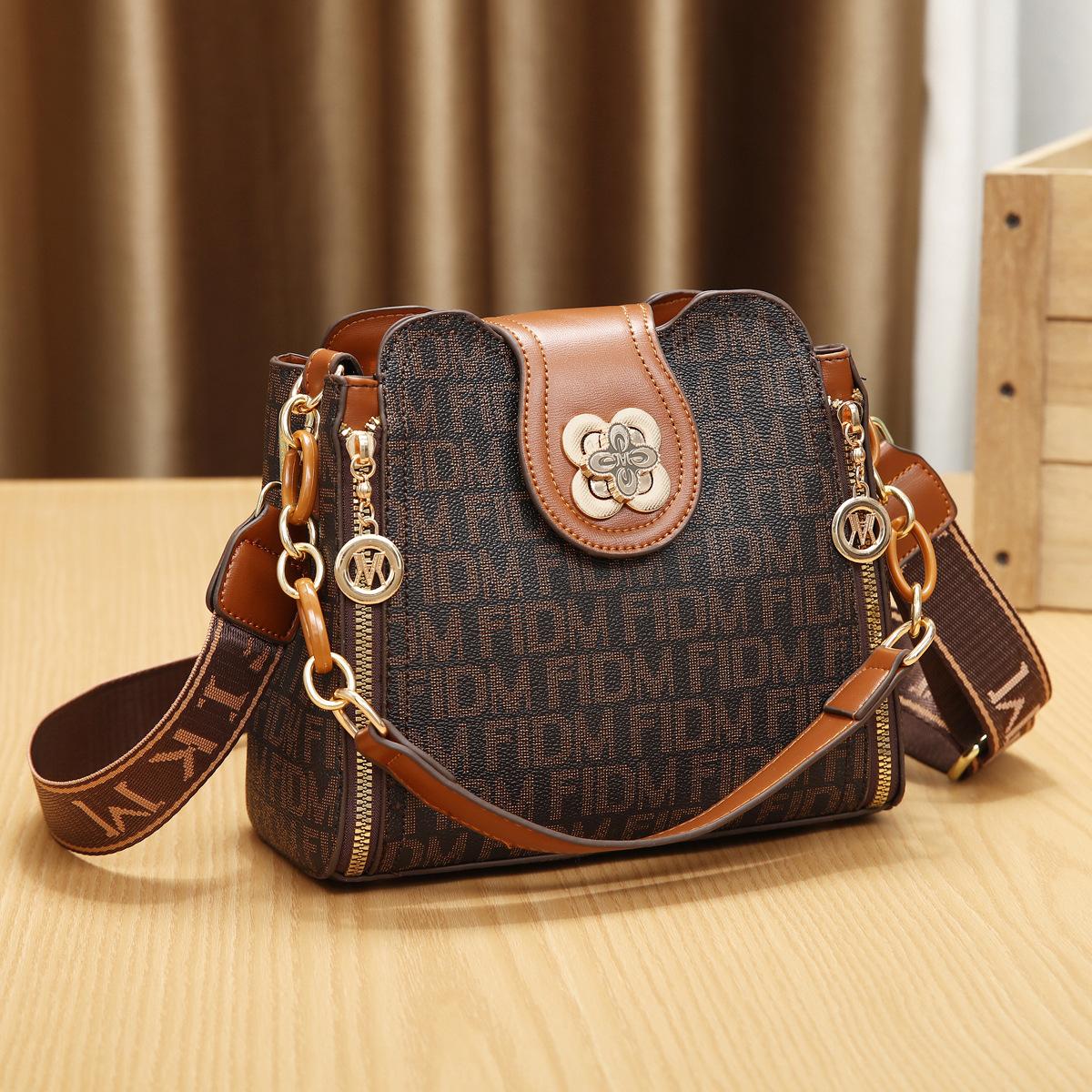 

Горячо продаваемые сумки женские сумки-ведра большой вместимости 2025 новые наплечные сумки-мессенджеры цветочные модные портативные женские сумки