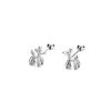 Beixi Silver s925 Balloon Dog Ear Studs - Simple, Unique Puppy Cartilage Jewelry