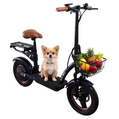 Skladacia elektrická kolobežka GELEIPU C14 500W Motor 48V17.5Ah Batéria 14" Pneumatiky 32km/h Max. Rýchlosť 100km Max. Dojazd Dvojité Odpruženie