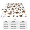 Warm Soft Blanket Travel German Shepherd Pattern Throw Blanket Puppy Pet Flannel Bedspread Couch Chair Novelty Sofa Bed Cover