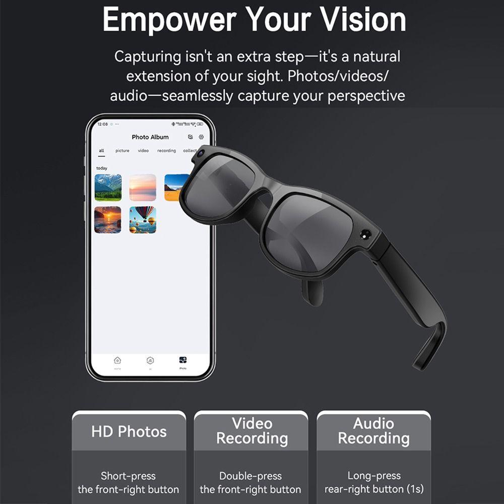 2-in-1 Intelligente KI-Brille Echtzeitübersetzung Intelligente Brille Sprachassistent