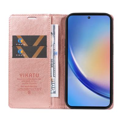 YIKATU YK-006 Pentru Samsung Galaxy A35 5G Husă Telefon Mobil Rezistentă la Cădere Piele PU+TPU Husă Portofel