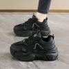 Fried Street Dad Shoes Girl 2025 New Spring Popular Black Single Shoes Muffin Platform European Versatile Casual Sneakers