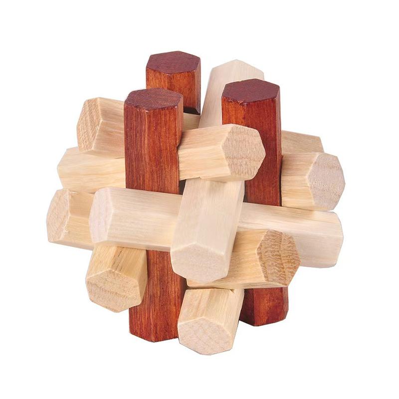 Wooden Knot Difficult Brain Teaser Puzzles for Adults And Kids Unlock Interlocking Toys IQ Challenge Edcuational Gifts