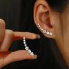 Moda Donna Carini Orecchini a Lobo Cristallo Lucido Zirconia Rame Squisito Fascino Femminile Accessori per Piercing all'Orecchio Gioielli Regalo