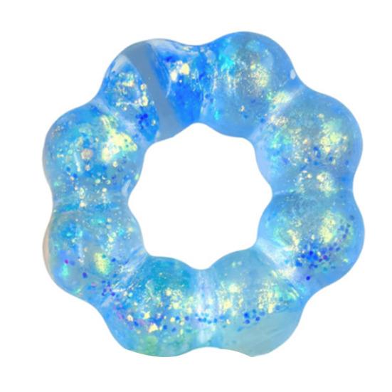 

Glitter Squeeze Bracelet Toy Soft Stretchy Sensory Bracelets Knead Squeeze And Mix Playbands Wearable Slow-Rebound Fidget Toys for Kids And Adults синий