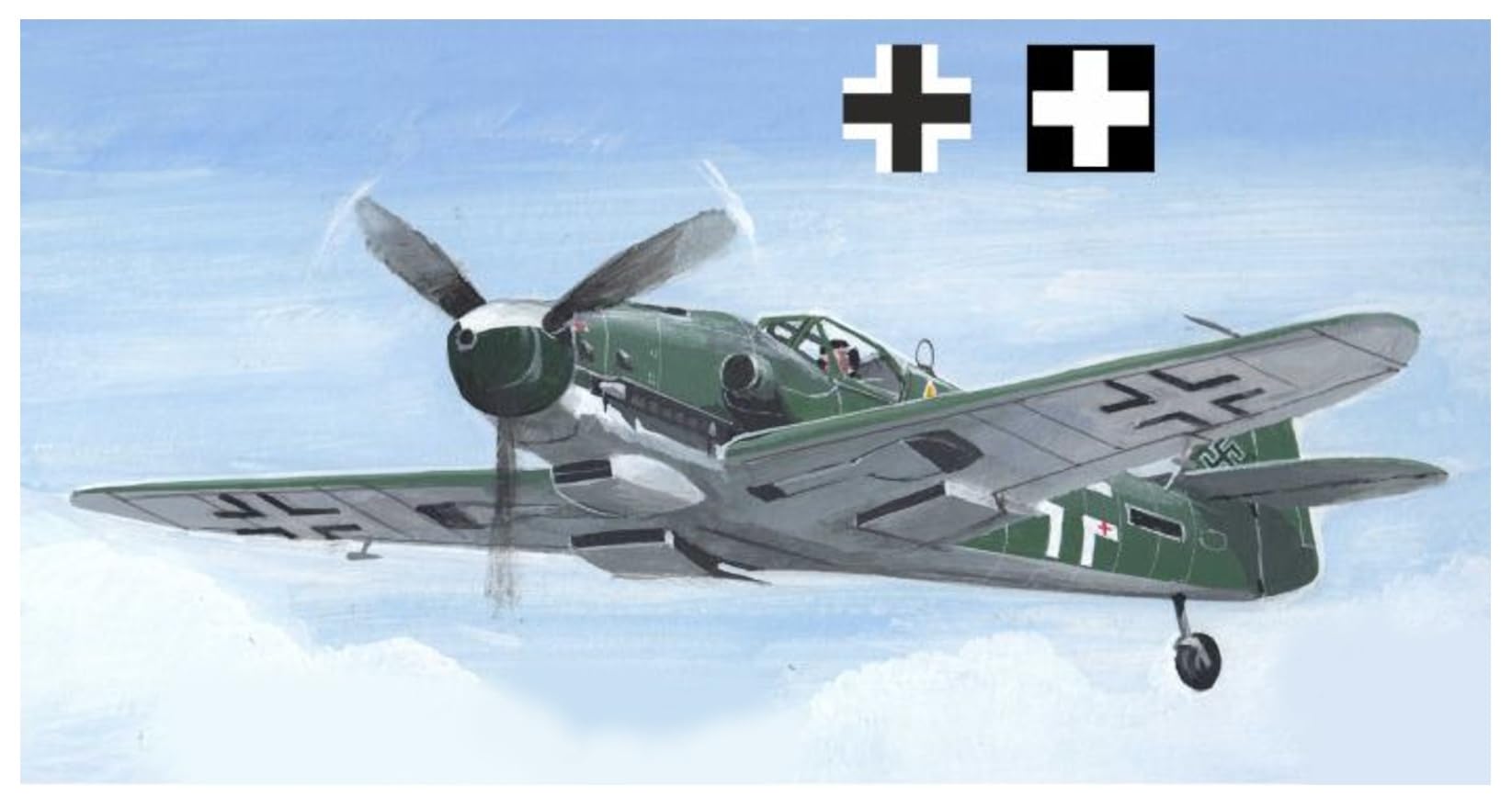 

Mark I 1/144 Bf109G-10 Late Gustav (2 kits) Plastic Model Kit MKM 144072N (Airplane)