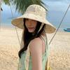 Wide-edged Bucket Hat Lace-up Sunscreen Hat Sweet Summer Cap Women