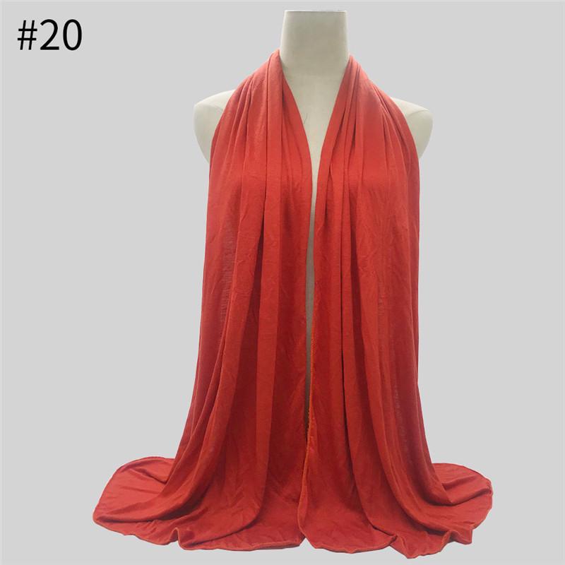 170X60Cm Modal Cotton Jersey Hijab Scarf Ramadan Long Muslim Shawl Plain Soft Turban Wraps For Women Africa Headband