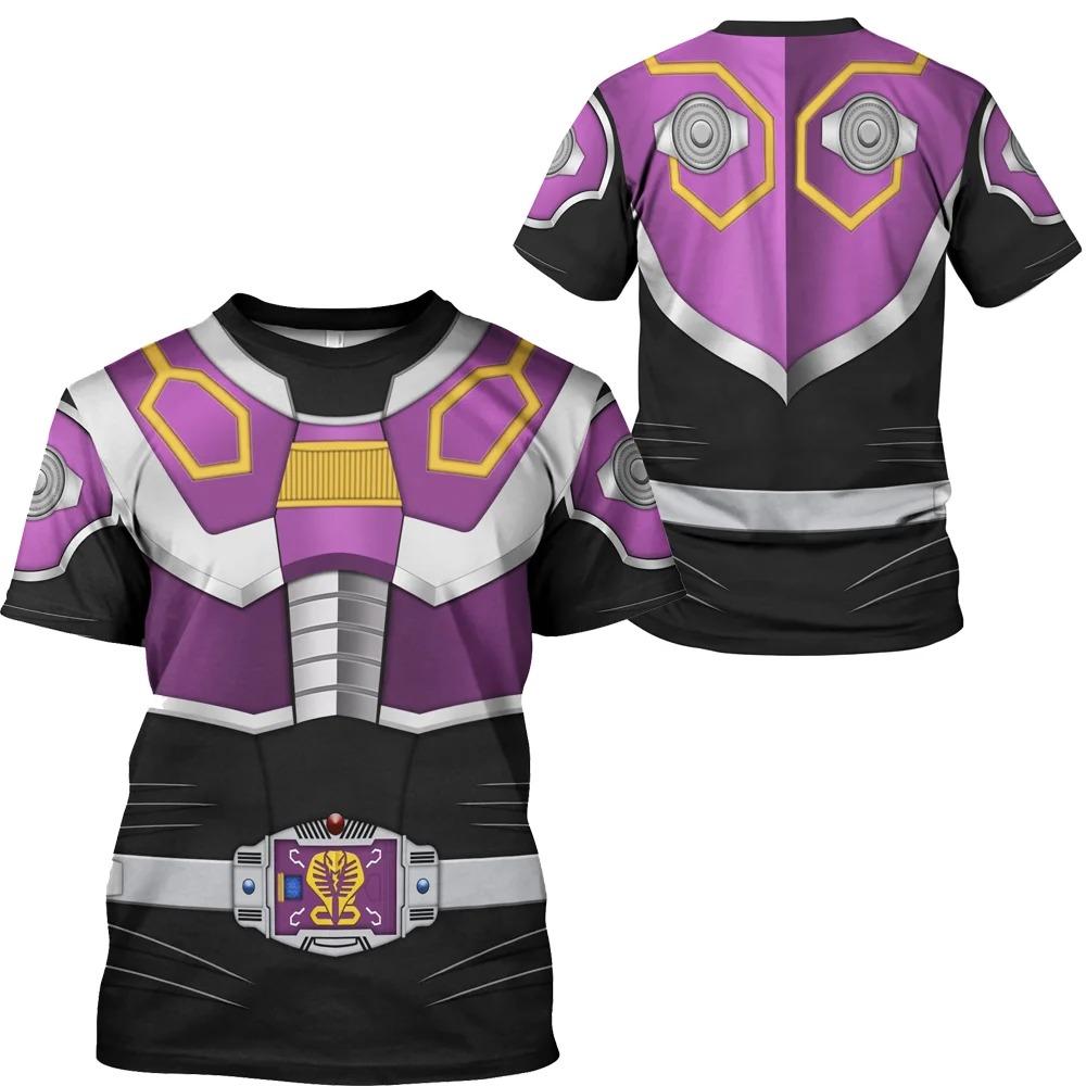 Kamen Rider W CycloneJoker T-shirts Japanese Tokusatsu Cosplay 3D Print Kids Tees Summer Men/Women Harajuku Short Sleeve Y2k Top