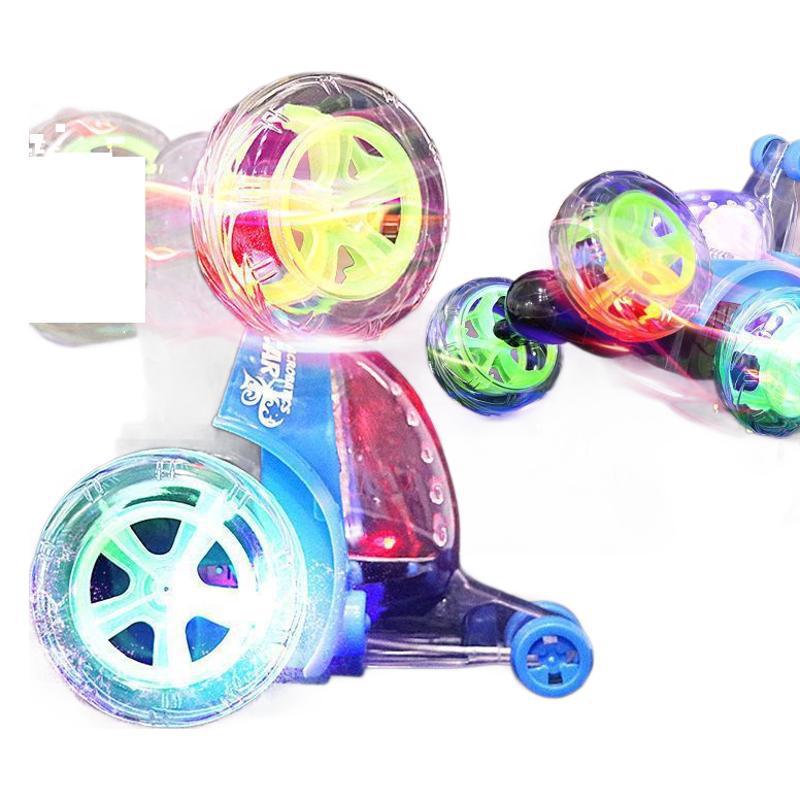 Remote Control Stunt Car with Lights, Music, and Twisting Action - Transforming Toy for Kids