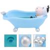 Cartoon Bathtub Soap Box Cute Animal Holder Kids Bathroom Case Drain Tray Portable Soap Dish Container NonMetal