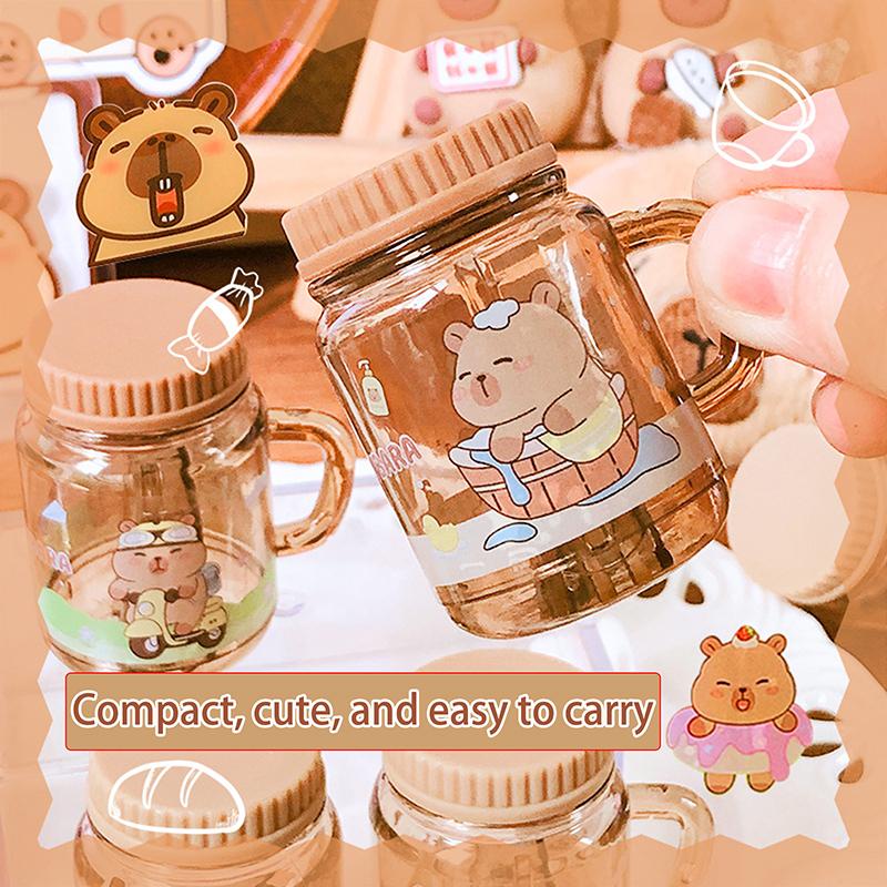 2Pcs Kawaii Portable Capybara Pencil Sharpener Creative Cartoon Pencil Sharpener Office School Supplies Student Stationery Gifts