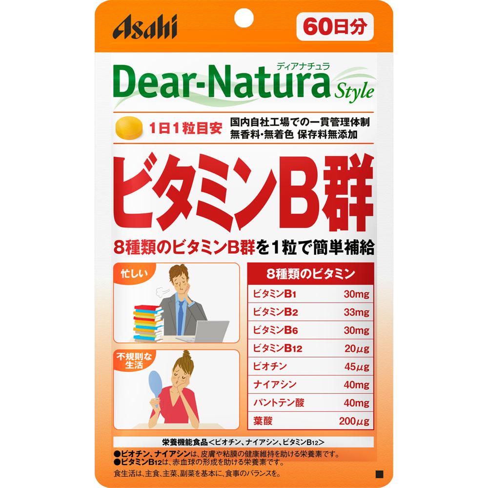 

Asahi Dear-Natura Style Vitamin B Complex 60 Tablets Vitamin B1 Main Vitamins Vitamin B1 Main 1