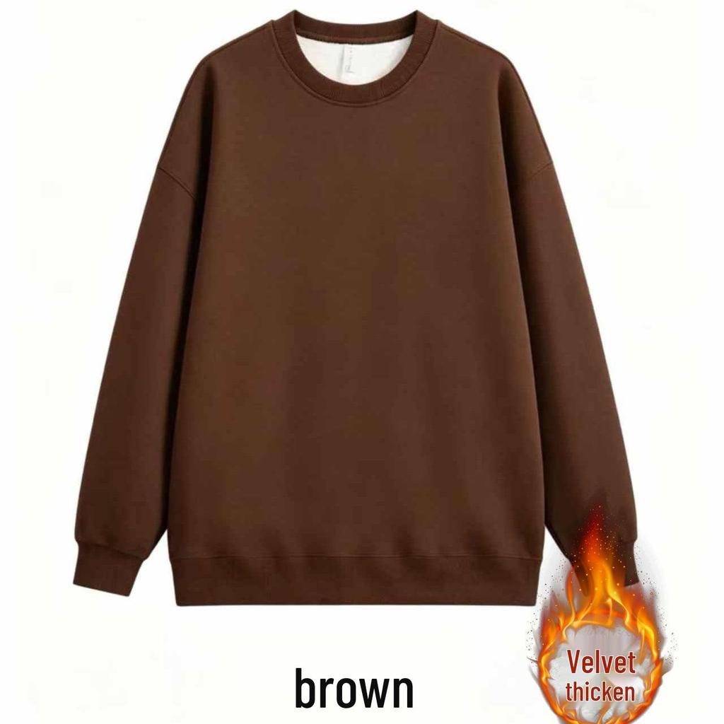 Unisex Heavyweight Cotton Crew Neck Sweatshirt - Minimalist Japanese Style