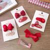 Hanfu Headdress New Year Barrettes Hair Accessories Red Bow Hair Clip  Makeup