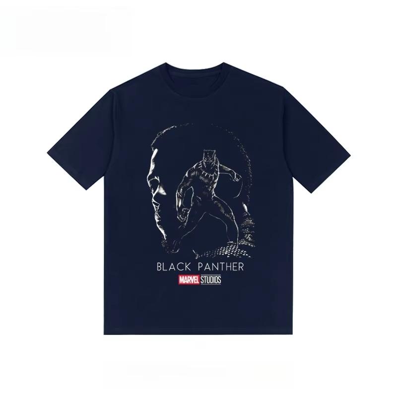

Marvel Black Panther Movie Short Sleeve T-Shirt Cotton Loose Casual Half Sleeve Trendy Short Sleeve Casual Half Sleeve Sports 4XL