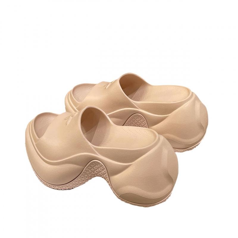 Cross Flower 9CM Thick Sole High Heel Sandals for Women Outdoor Fashion High Heel Summer Slide Sandals