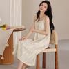 Modal Cotton Pajamas Women's 1011 New Models with Their Own Chest Pads Can Be Worn Outside Loungewear Thin Sexy Suspender Nightgown