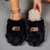 **Pantofole in Cotone Peluche da Donna Nuove Autunno Inverno Casa Interno Suola Morbida Silenziose Calde Pantofole da Casa Morbide per Coppia**