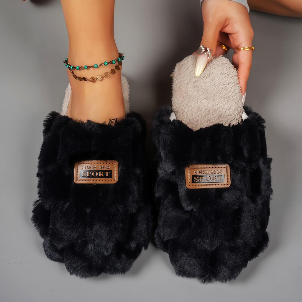 **Pantofole in Cotone Peluche da Donna Nuove Autunno Inverno Casa Interno Suola Morbida Silenziose Calde Pantofole da Casa Morbide per Coppia**