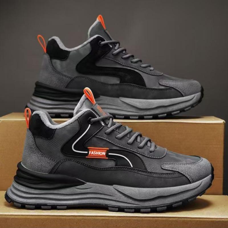 Men Winter Fleece Lined Warm Cotton Shoes Waterproof Non-Slip Thick Sole Wear Resistant Work Safety Sneakers