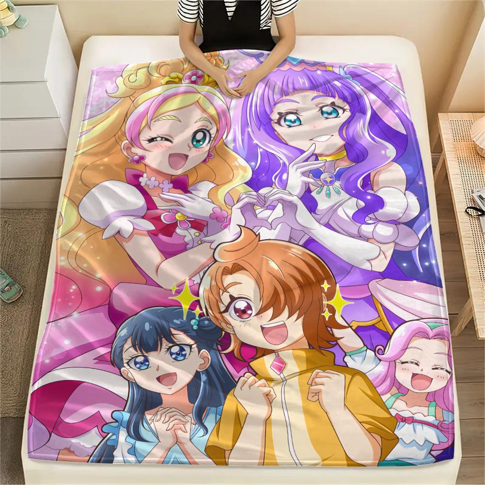Pretty Cure Best Friends Blanket, Pretty Cure Fan Cozy Throw, Great Gift.chl