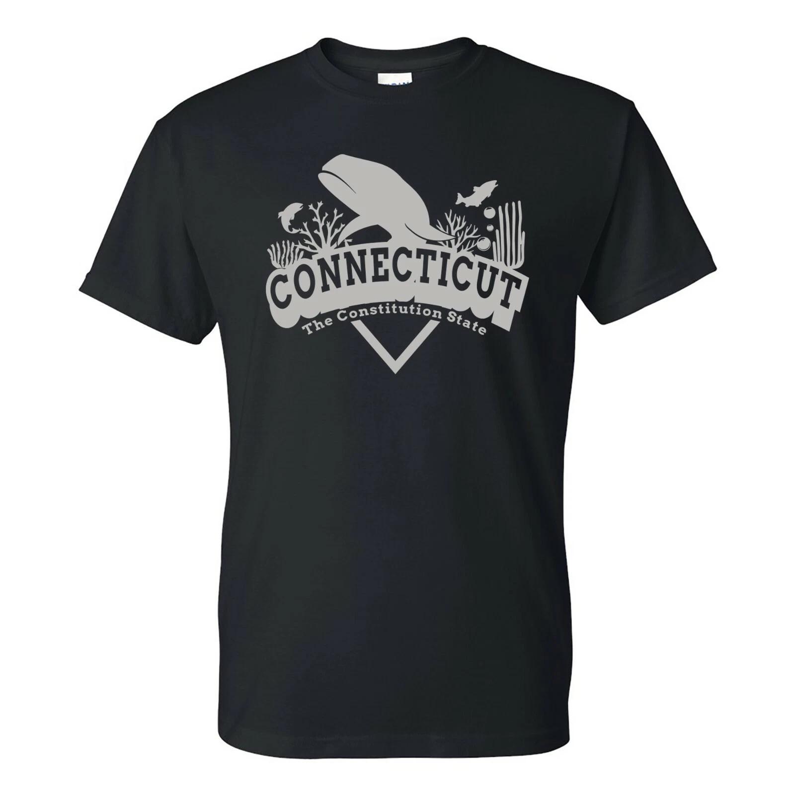 Connecticut Whale Arch - Hometown State Pride T Shirt - Black 3XL