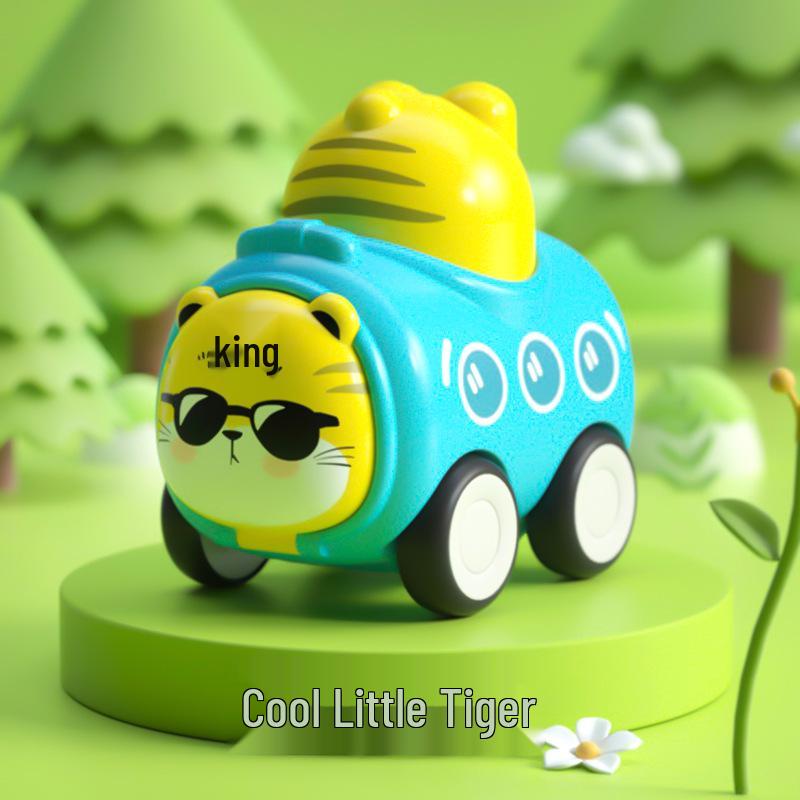 

Cartoon Animal Pull-Back Car with Whistle - Educational Candy Toy for Kids