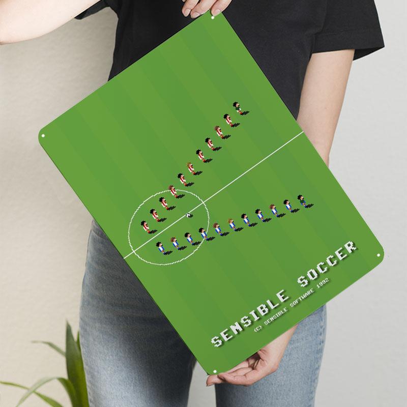 Sensible Soccer Tinplate Signs Video Game Poster Poster Home Decorations Custom Metal Sign for Wall Art Decoration Wand Deko Bar