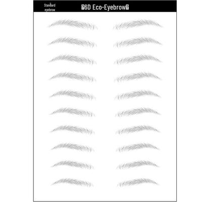 Eco-friendly 6D Waterproof 3D Eyebrow Tattoo Stickers - Semi-permanent False Brows