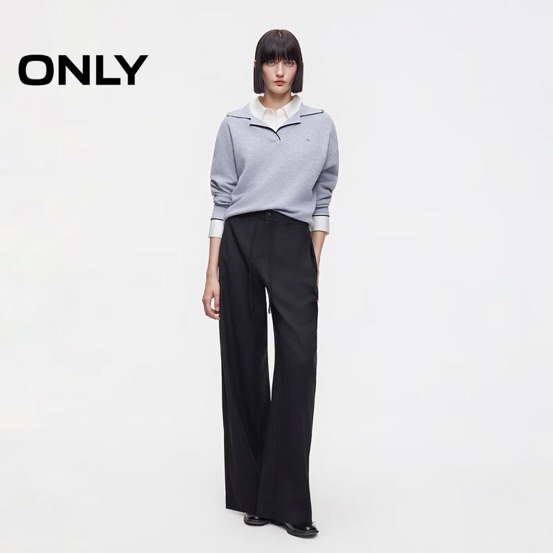 ONLY Women's 2025 Autumn High-Waist Wide-Leg Casual Pants