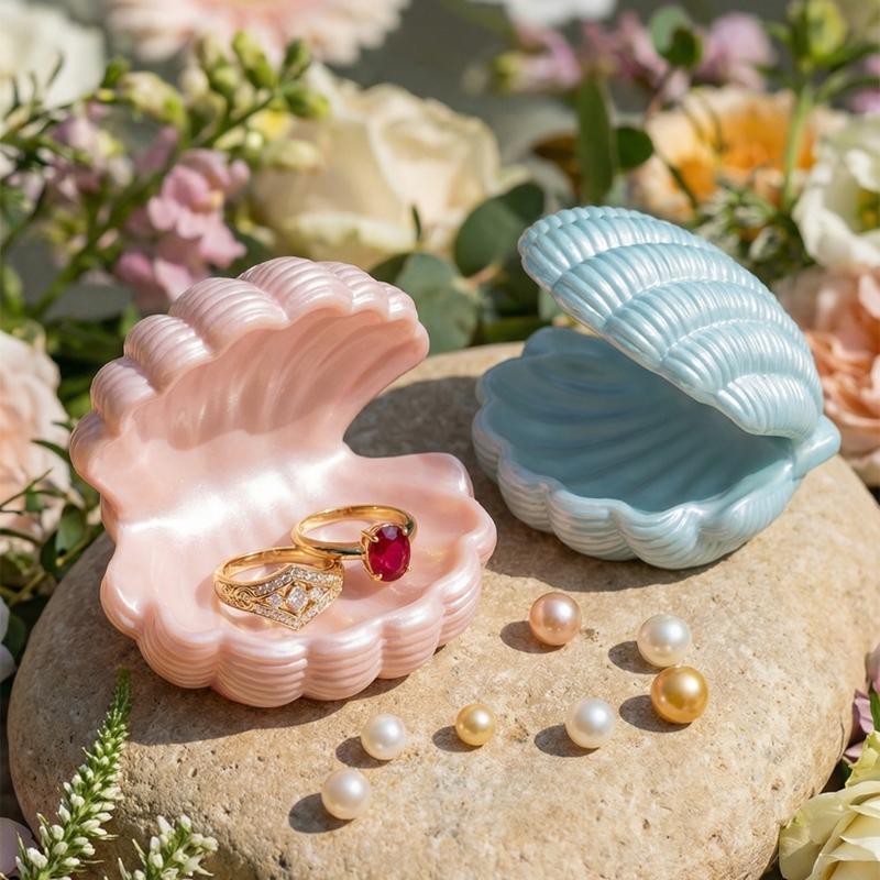 Marine Theme Plate Silicone Mold Shell Shape Resin Tray Mould For Resin Casting Making Candle Jewelry Storage Tray