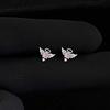 Shiny Angel Wing Earrings Women Personality   Ear Bone Stud Jewelry