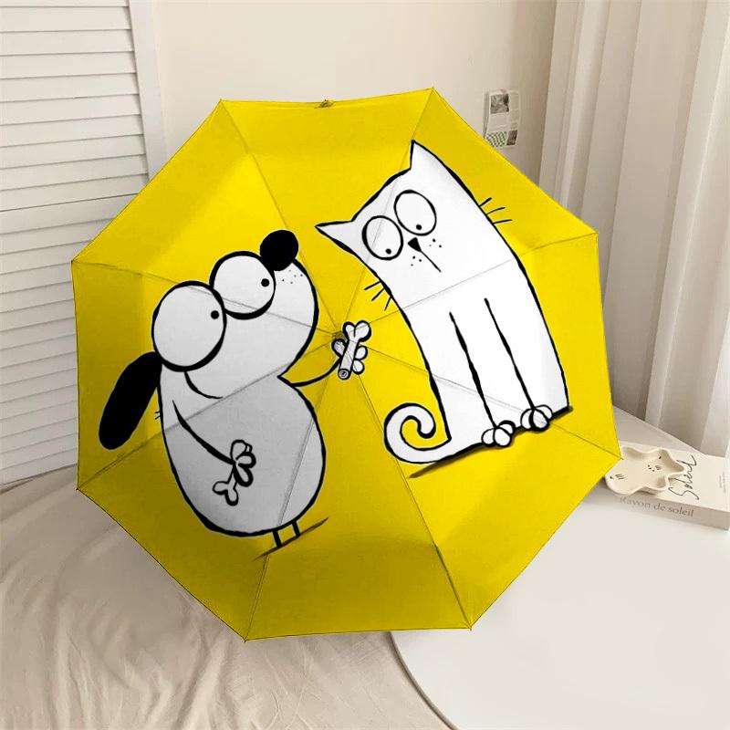 

1PC dog cat Umbrella-8-Rib Reinforced, Automatic Open, Lightweight & Durable, Cute Fashion Accessory for Outdoor-P97